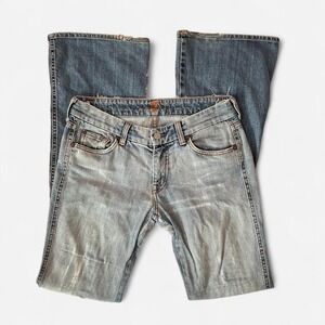7 For All Mankind Womens Jeans Light Wash Denim Bootcut Low Rise